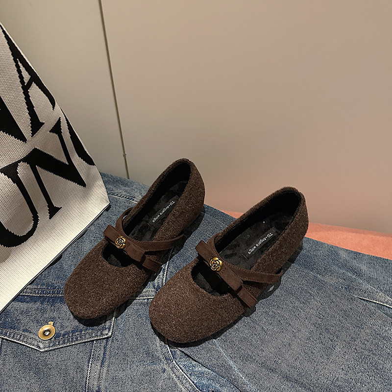 【花花推荐】TS2025时尚浅口毛呢加绒法式休闲小单鞋MTB57900A-X,淘宝优惠券,粉丝福利购,淘宝优惠卷