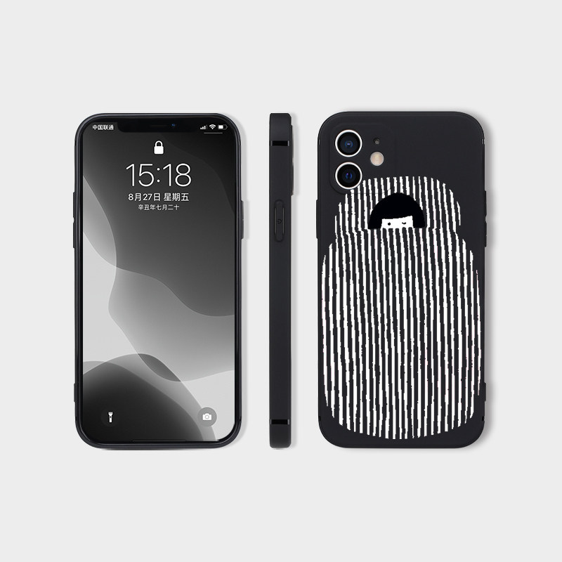 早点睡觉 适用iPhone17pm苹果16promax手机壳保护外壳女生15秋冬天款14简约小众13趣味不会撞壳可爱全包防摔 - 图0