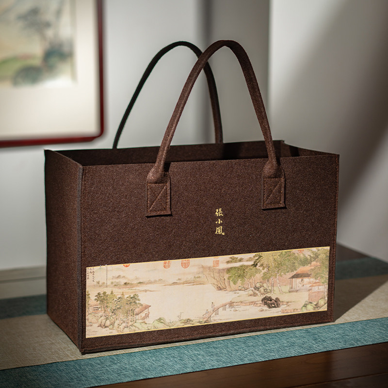 张小凤千里江山文房礼品盒砚台墨条 张小凤文房四宝