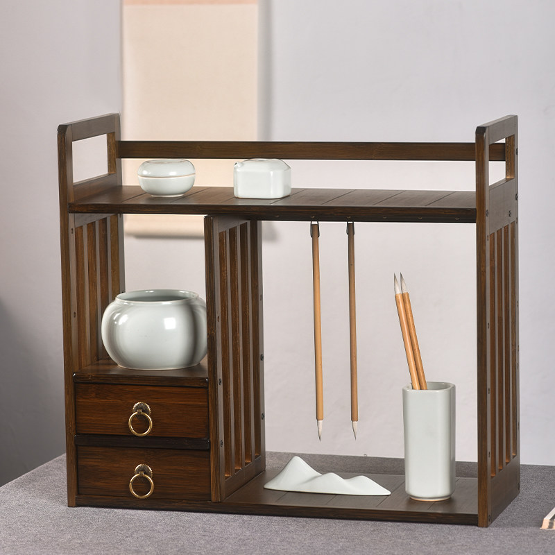 张小凤屿山毛笔笔架挂高档收纳盒 张小凤文房四宝