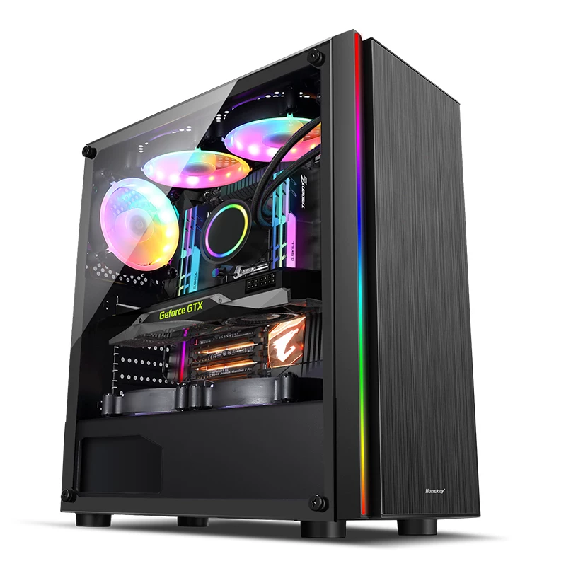 Компьютерный корпус Hangjia Magic Film II с боковой панелью, дверца DIY, полный RGB-подсветкой, водяное охлаждение, ATX, большая станина/корпус, задняя планка