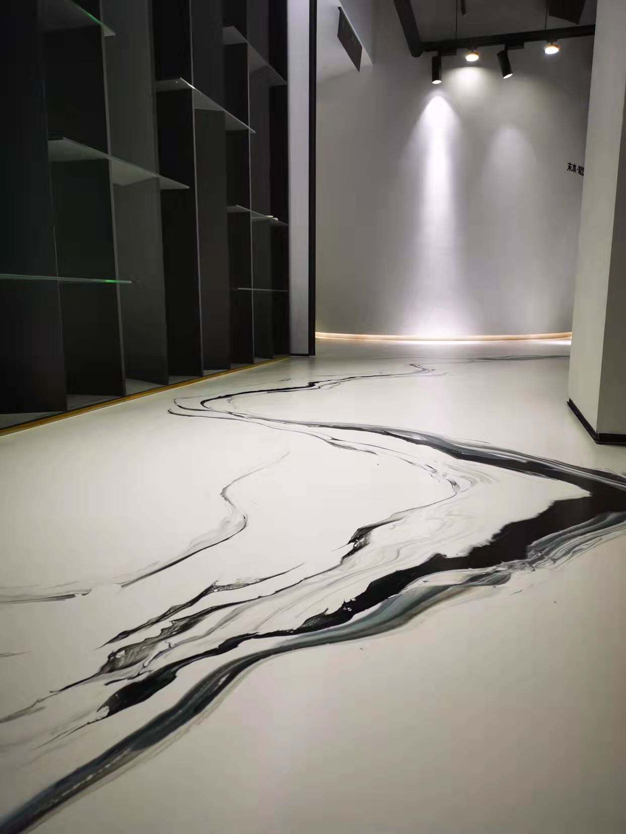 水墨染艺术环氧树脂地坪漆自流平水泥地面漆室内家用地板油漆耐磨