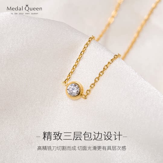 黄金钛钢18K金单钻女生脚链女 2025新款潮性感女士七星脚环足链