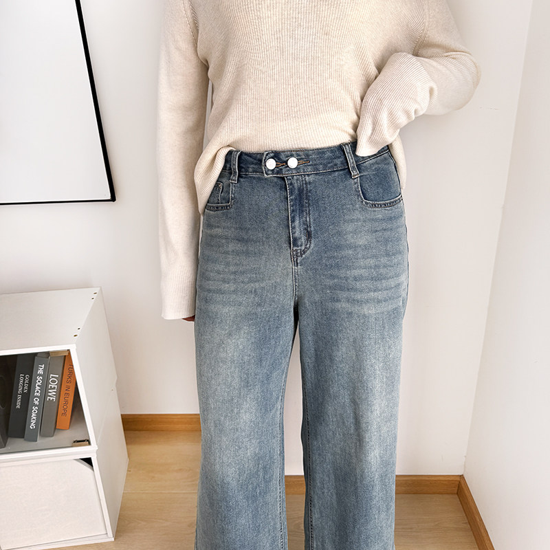 大码直筒牛仔裤女2025秋季高腰宽松女裤梨形显瘦奶奶裤胖mm裤子秋,淘宝优惠券,粉丝福利购,淘宝优惠卷