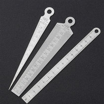 Stainless steel gap scale tapered ruler wedge stopper triangular hole ruler aperture gauge high precision 1-15mm plastic gap