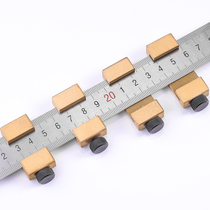 Steel ruler limiters brass material positioning block woodworking scribe locator fixed block ruler stoppers