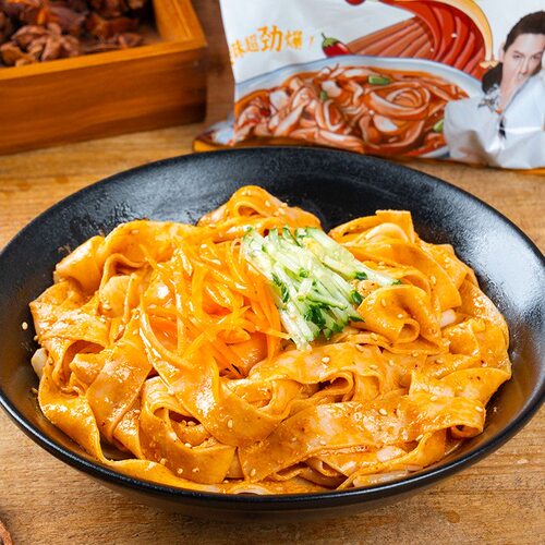 嗨吃家麻酱面皮6明星版清真麻将凉皮网红直播旅行冲泡食品代餐 - 图2