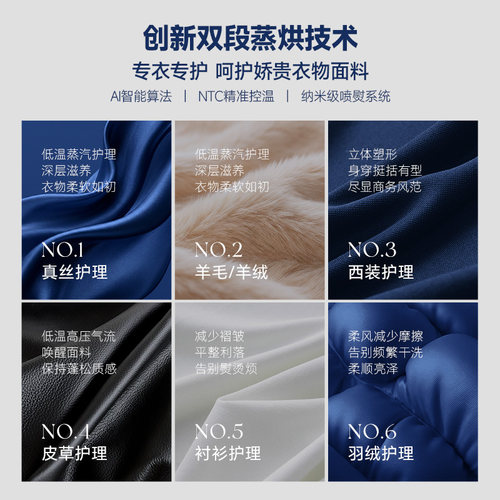 舒乐氏全自动挂烫机家用2026新款干洗衣物护理蒸汽熨烫烘干一体机 - 图2