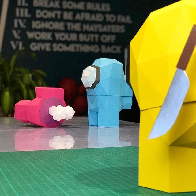 3款 在我们当中有内鬼太空狼人杀周边3d立体di手工纸艺模型可拆卸