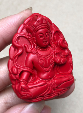 天然朱砂药师佛吊坠本年随身七佛男女释迦摩尼三宝如来佛项链