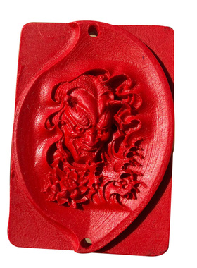 原色朱砂罗汉吊坠男女款平安莲花净尊者解众生随身方款佛公挂件