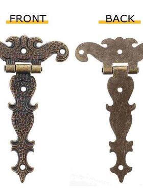 2 Pcs Hinge Bronze Hinges for Caskets Wooden Doors Metal