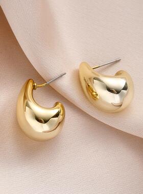 Water droplet earrings for women水滴豆豆耳环小众气质简约耳饰