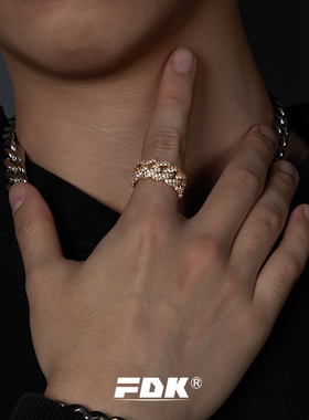 ring古巴戒指高级感潮牌个性满钻