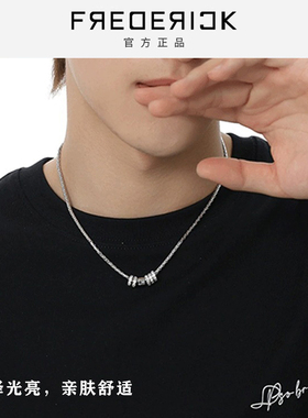 可刻字三个转运珠项链潮流百搭