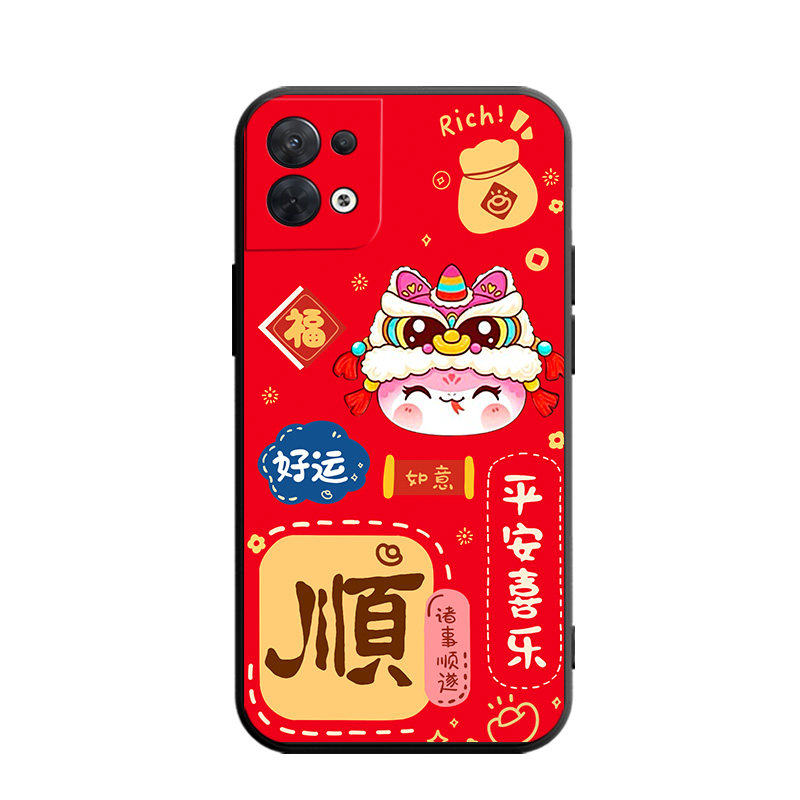 适用于oppoReno8手机壳PGBM10女款opp0reon8潮男op欧泊帕rano8软壳ren8文字0ppreno8中国风rano8全包保护套 - 图3