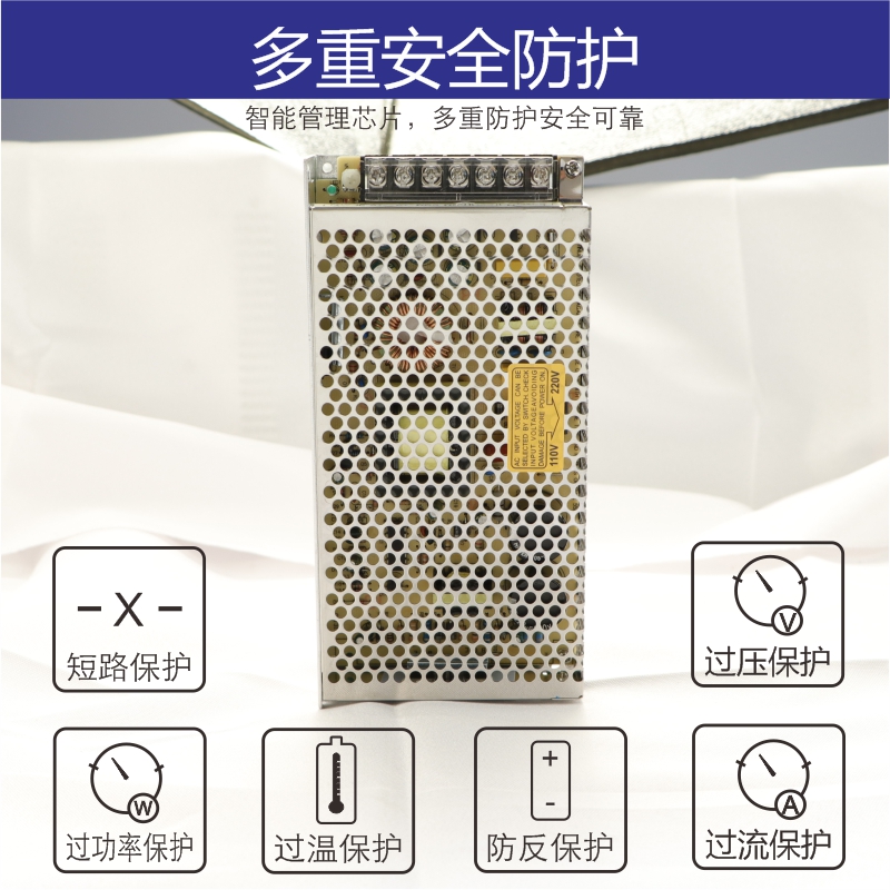 NES-150-5V26A 12V12.5A 15V10A 24V6.5A单组输出明维开关电源 - 图1