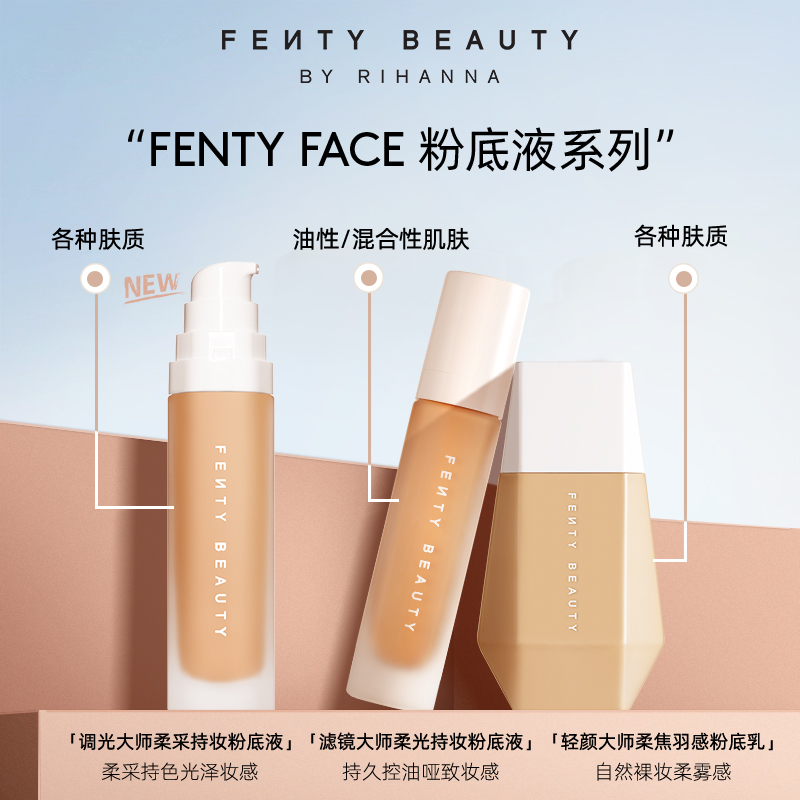 【618狂欢抢购】FentyBeauty柔采持妆粉底液沐光瓶养肤提亮不脱妆-图2