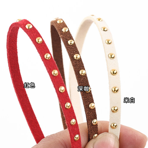 手工扭扭棒小狗项圈手工diy饰品配件5mm宽铆钉绳子玩偶装扮材料 - 图3