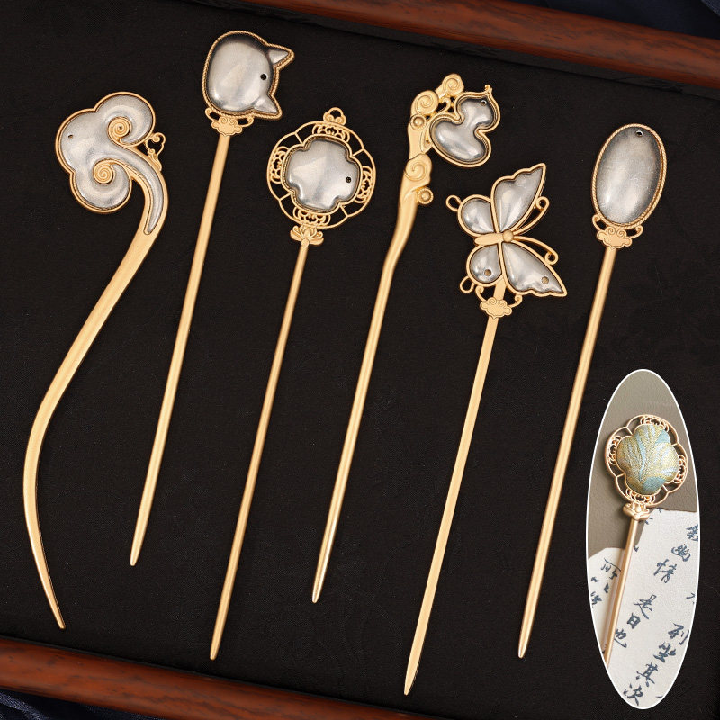 非遗宋锦发簪diy材料手工制作古风发饰配件创意礼品送闺蜜礼物,淘宝优惠券,粉丝福利购,淘宝优惠卷