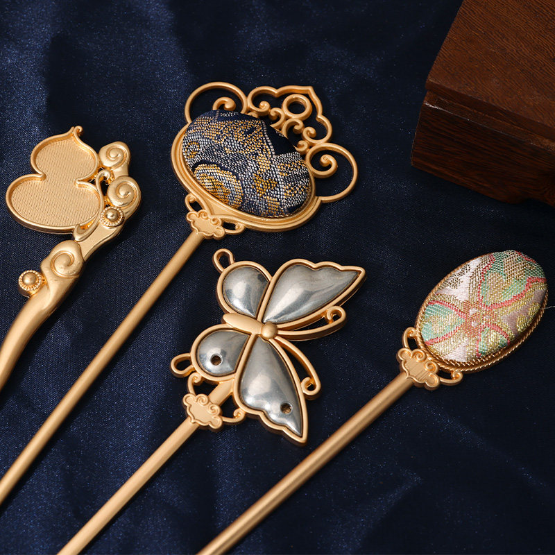 非遗宋锦发簪diy材料手工制作古风发饰配件创意礼品送闺蜜礼物,淘宝优惠券,粉丝福利购,淘宝优惠卷