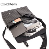 Cavid Kevin European и American Men's Ski Ski Phouse Bag Casual с большой каплей мессенджерный сумка мода модная сетка Gongwen Кожаная сумка