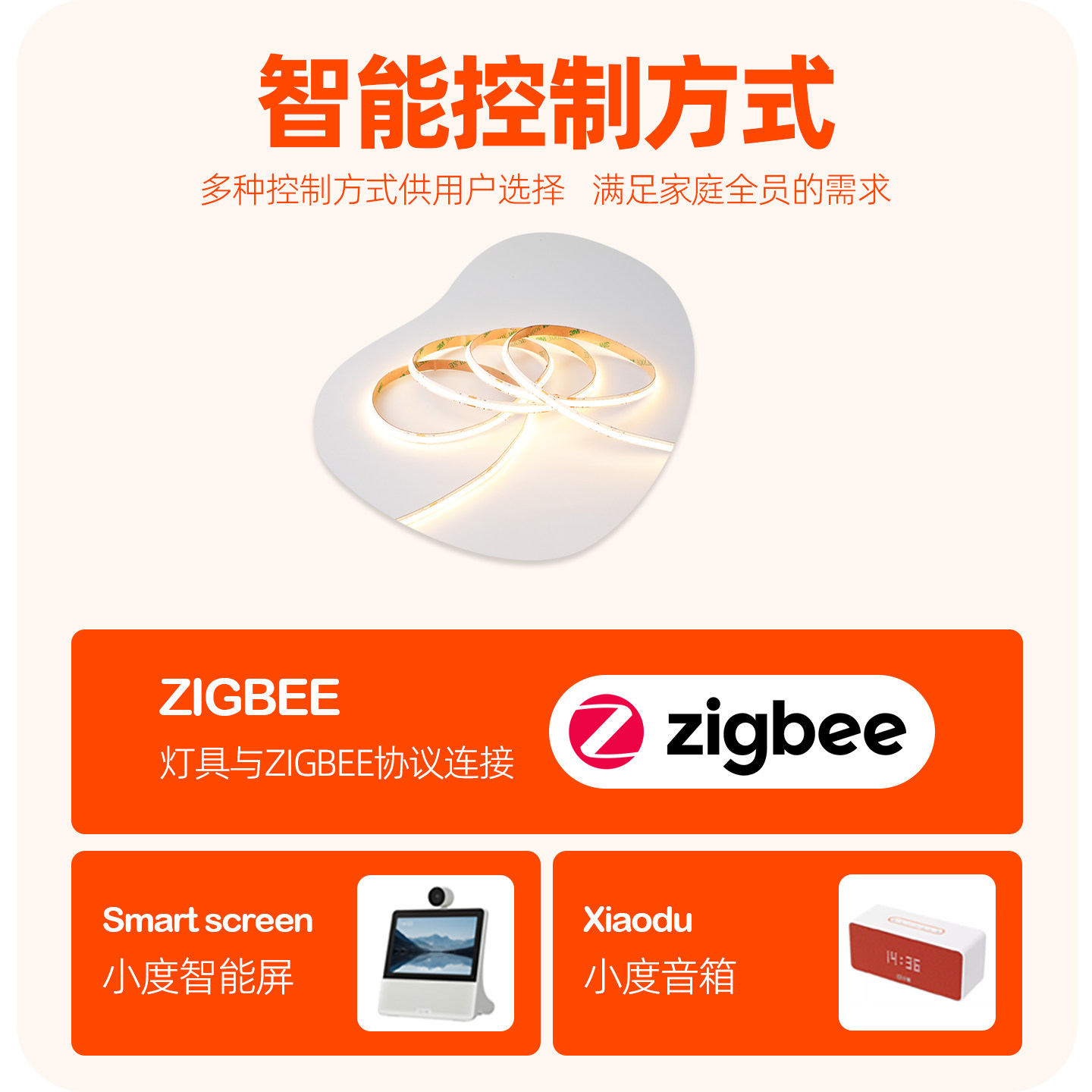 涂鸦ZigBee智能灯带全光谱防眩24V低压自粘双眼皮线形灯条COB灯带,淘宝优惠券,粉丝福利购,淘宝优惠卷