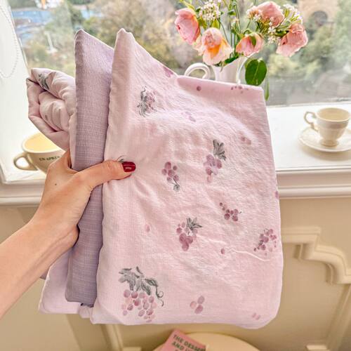 A类双层纱床上四件套纯棉全棉2026新款床品被套罩宿舍床单三件套4 - 图2