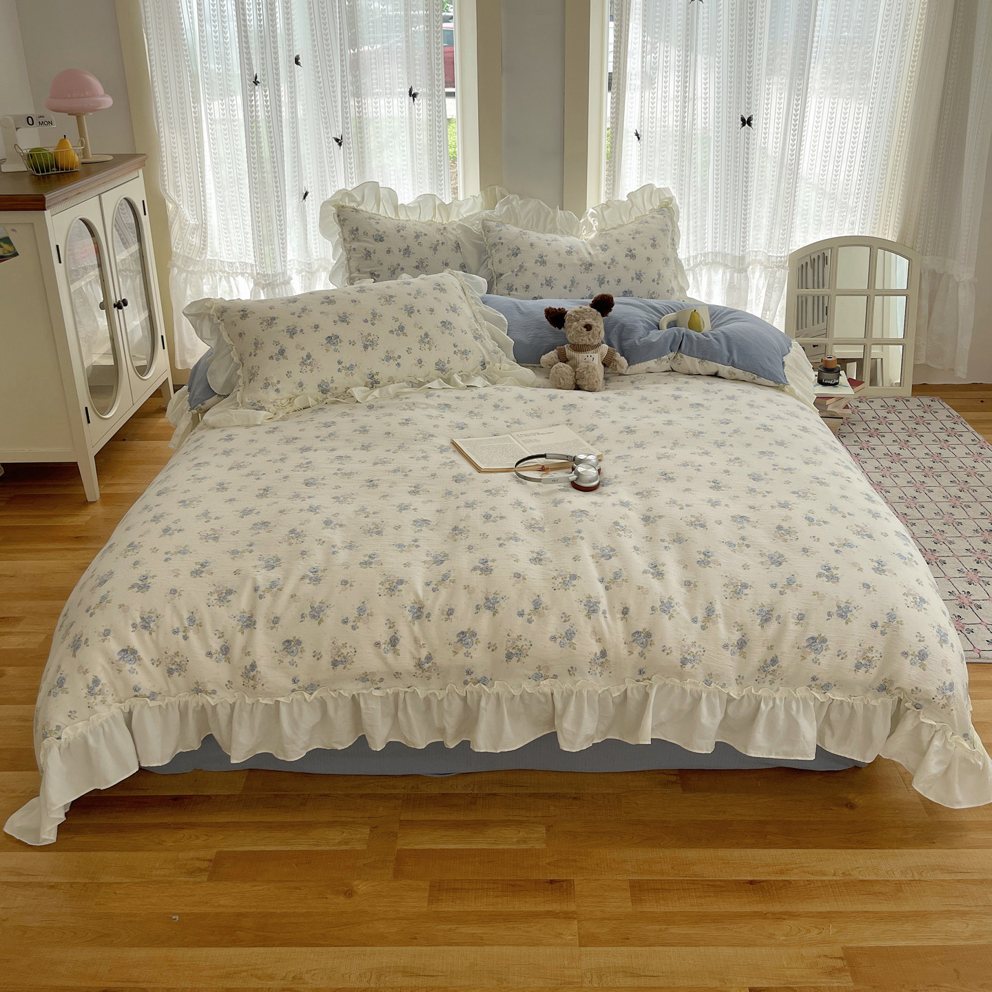 法式A类纯棉双层纱四件套全棉床单人被套2025新款被罩宿舍三件套4,淘宝优惠券,粉丝福利购,淘宝优惠卷