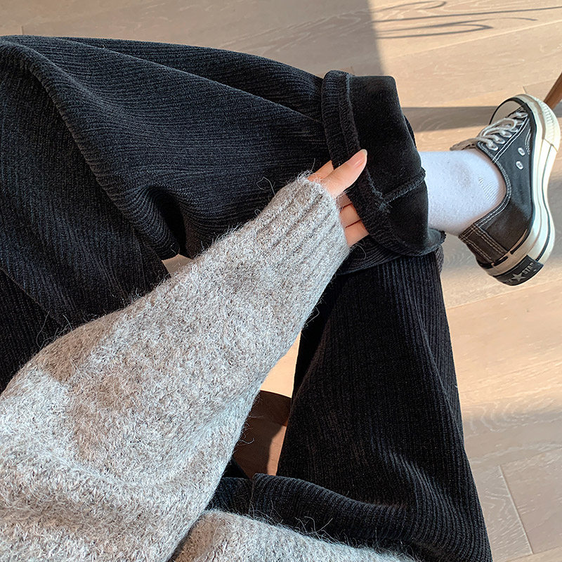 雪尼尔阔腿裤女秋冬季休闲 星娅妃休闲裤