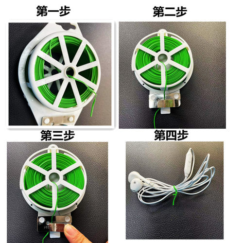 园艺扎带 铁丝扎线带包塑扎丝绿色50/100米捆绑带0.2MM扎丝固定器 - 图2