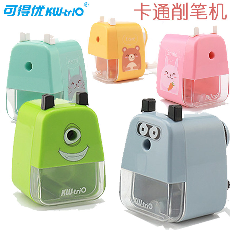 可得优削笔机手摇转笔器迷你铅笔削 知本办公卷笔刀/削笔器