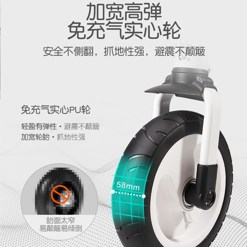 纳豆脚踏手推车三合一多功能三轮车 梦波母婴三轮推车