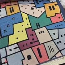 Building block pattern flower cloth fabric for a piece of fabric