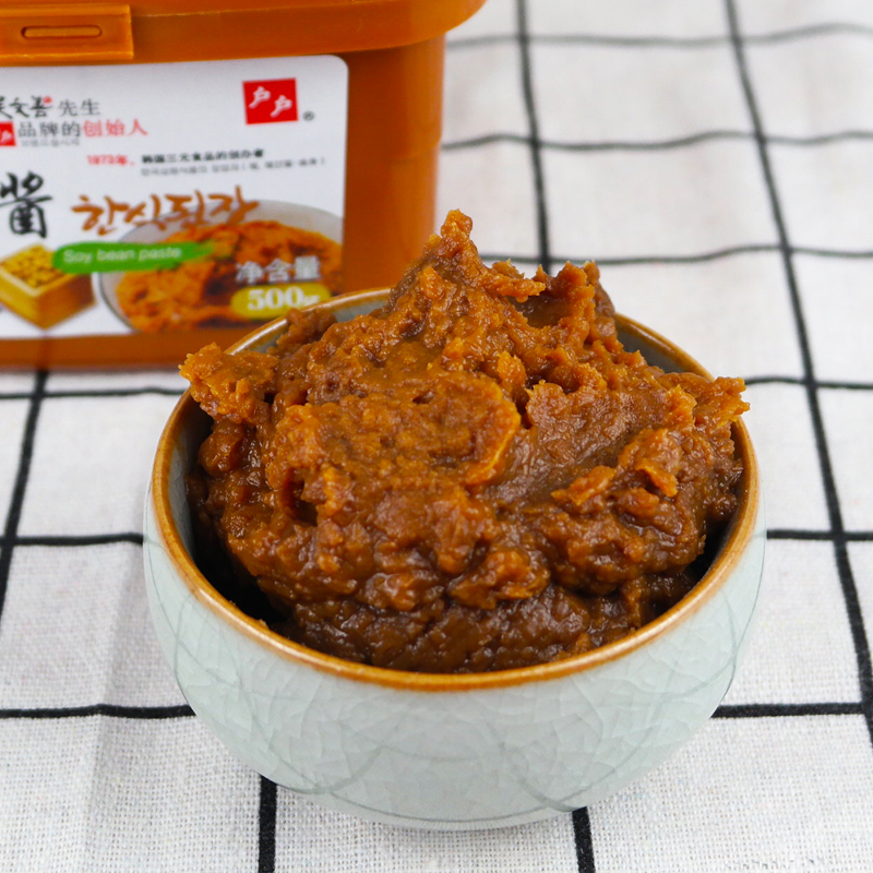 吴文善户户韩国大酱韩式大酱汤料理蘸酱佐料黄豆酱豆瓣酱拌饭500g - 图1