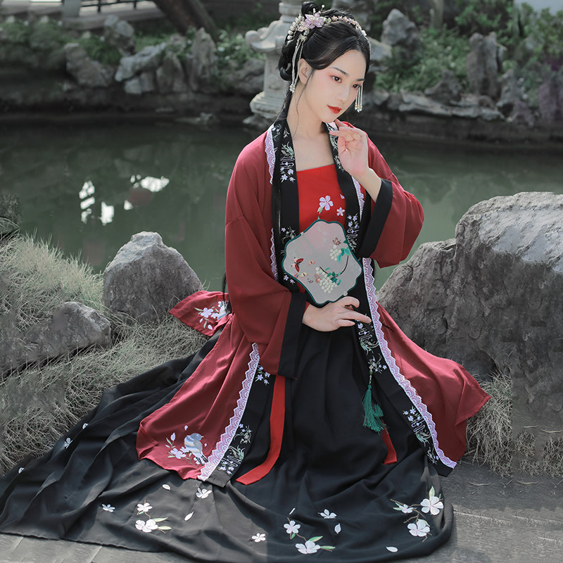 蝶妙语女正品原创采桑径里刺绣汉服 蝶妙语民族服装/舞台装