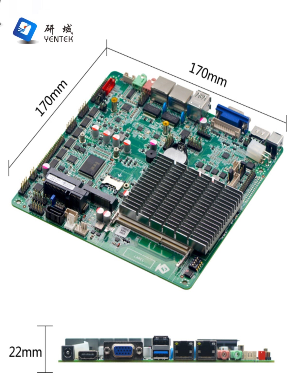 研域工控B190工控主板J1900/1800双网口6串迷你ITX工业一体机电脑-图0