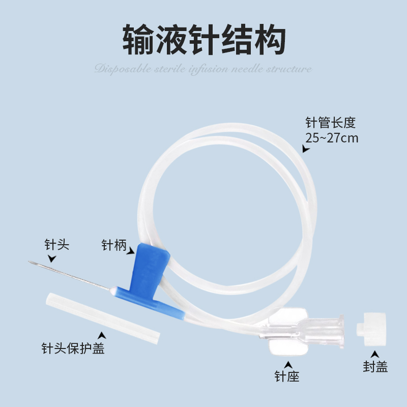 洪达一次性使用静脉输液针无菌头皮针打点滴吊瓶5.5号医用输液器 - 图0