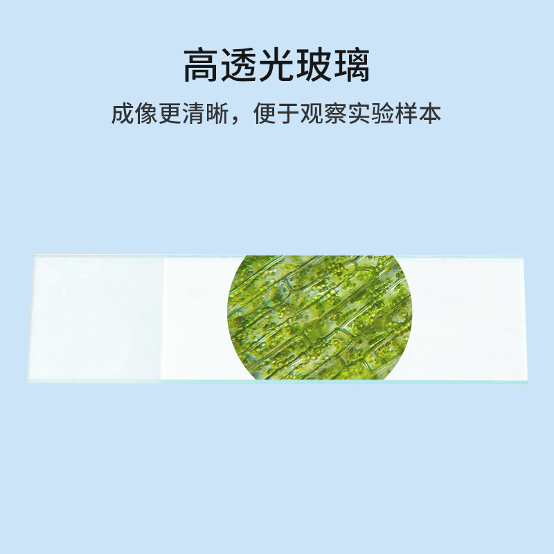 湘玻显微镜盖玻片单双凹7101型7105载玻片生物切片标本切片制作光面磨砂面磨边动植物细胞样本玻璃载物-图0