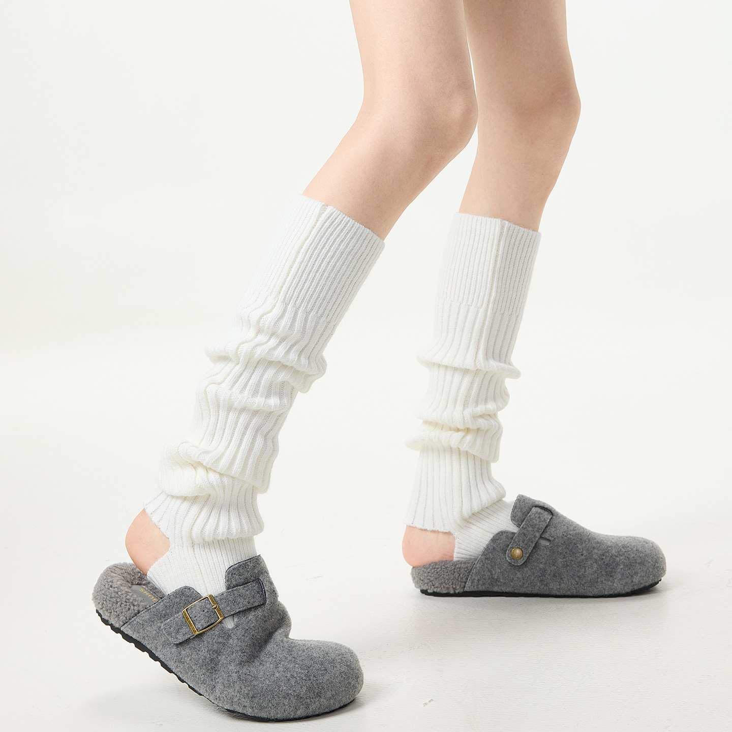 瑜伽踩脚堆堆袜套袜子女中筒袜秋冬款保暖配鲨鱼裤y2k针织小腿套,淘宝优惠券,粉丝福利购,淘宝优惠卷