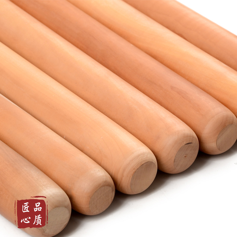 家用枣木擀面杖实木加粗饺子皮压面棍大小号整木烘焙面棒整木包邮 - 图1