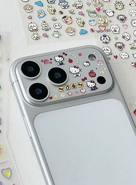 苹果iphone17手机后壳防水立体可爱创意小众装饰贴纸kitty猫贴纸