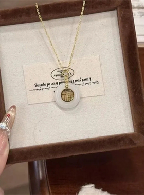 福运平安扣项链女小众设计