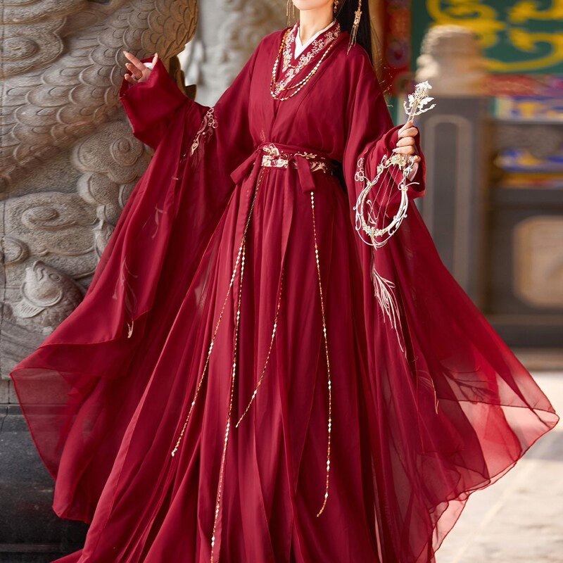 魏晋制汉服战国袍交领衫刺绣渐变齐腰裙男女同款国风日常春夏古装,淘宝优惠券,粉丝福利购,淘宝优惠卷