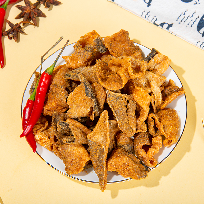 卜奇脆咸蛋黄味鱼皮零食即食港式脆香烤鱼皮麻辣椒盐海味休闲小吃 - 图1