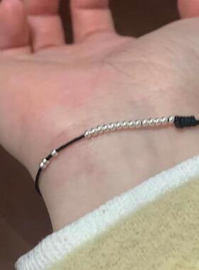 小众显白编绳手链s925纯银不掉色高颜值可搭配情侣闺蜜手绳礼物