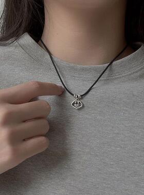 S925纯银小如意项链国风做旧吉祥好寓意女学生短项链闺蜜节日礼物