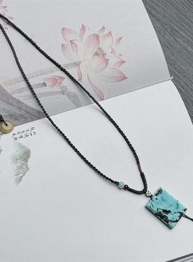 手工编织锁骨链可挂和田玉蜜蜡翡翠佛公平安扣貔貅挂绳高级项链绳