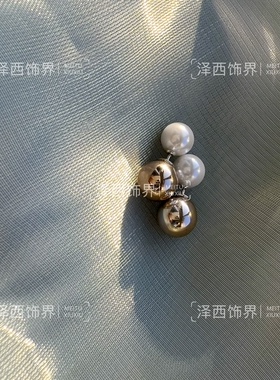 珍珠耳堵香槟色红色通用气质通用耳堵耳塞耳饰品5对装