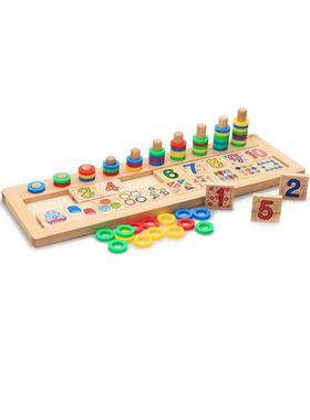 现代样板间儿童房空间摆件卧室桌面花器花艺小狗木质积木创意装饰